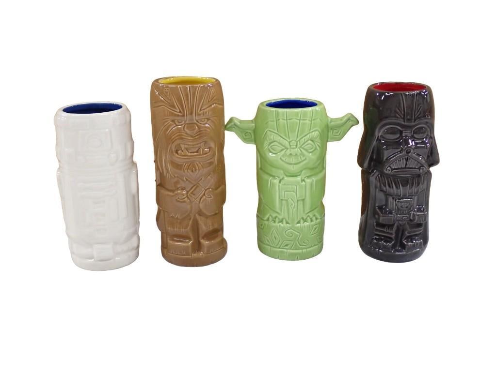 4 Star Wars Geeki Tikis Tiki Mugs incl Yoda, Darth Vader, Chewbacca, Storm Trooper: Set of 4 Star Wars Geeki Tikis Tiki Mugs incl Yoda, Darth Vader, Chewbacca, Storm Trooper All pictures are considered part of the description and should be examined carefully by bidders. 