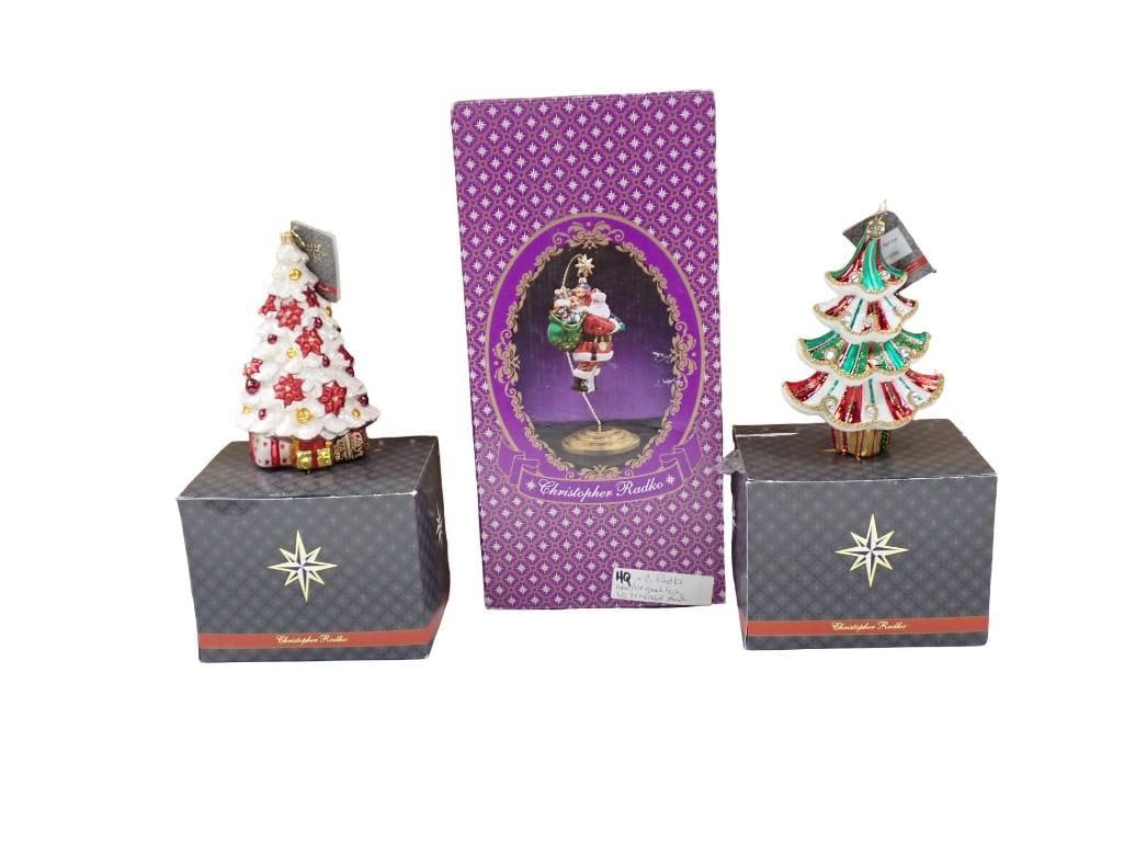 2 Christopher Radko Ornaments and a Stand All in Original Boxes (1 of 5)