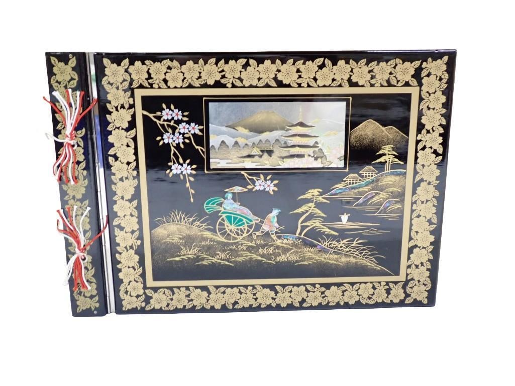 Musical Photo Album with Asian Design with Abalone or Mother of Pearl (1 of 6)