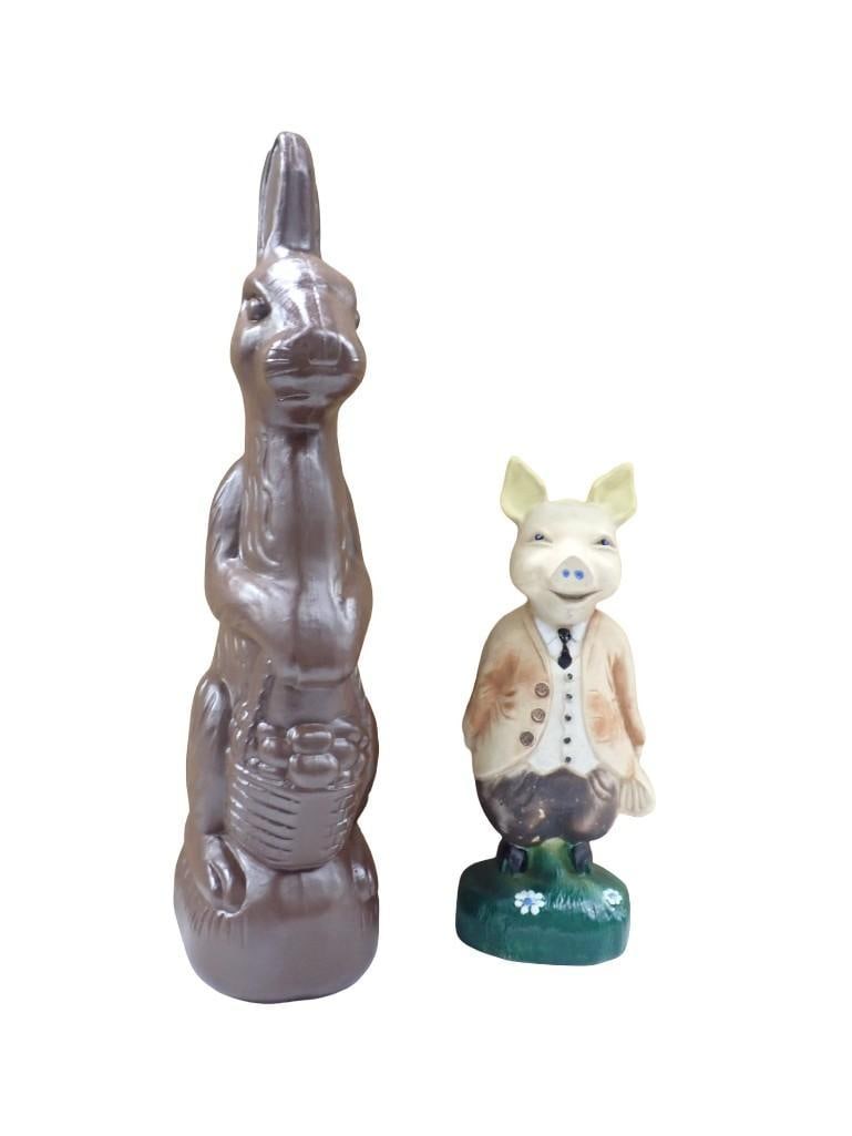 2 Easter Blow Molds incl Vintage Beatrix Potter Pigling Bland and a Chocolate Rabbit (1 of 6)
