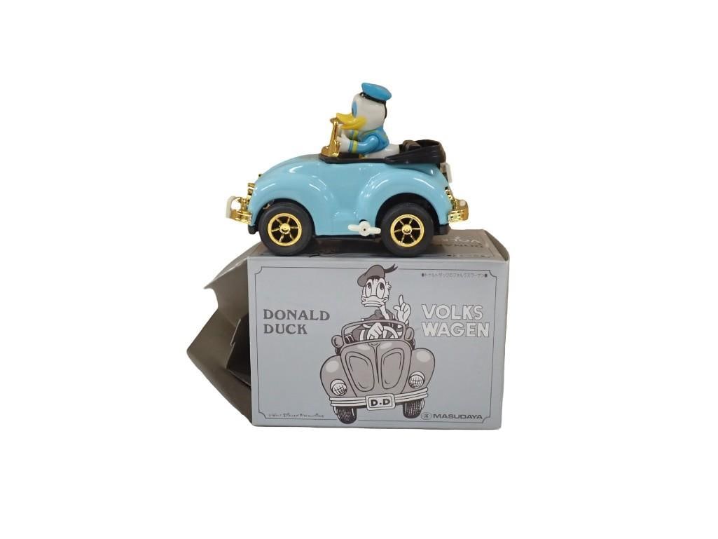 Masudaya Disney Donald Duck Volkswagen Toy Wind Up Car in Original Box Tin and Plastic (1 of 6)