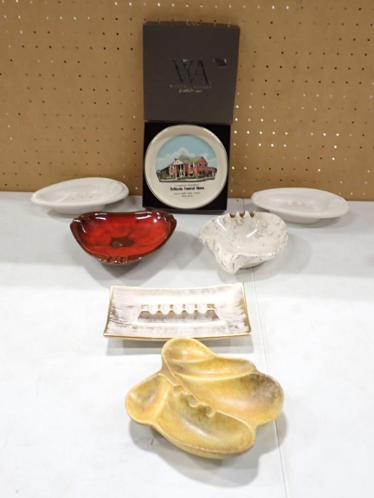 Vintage MCM Ashtrays incl Haeger, Royal Haeger, Plymouth Products PA, McMaster Canada Niagara Falls, (1 of 12)