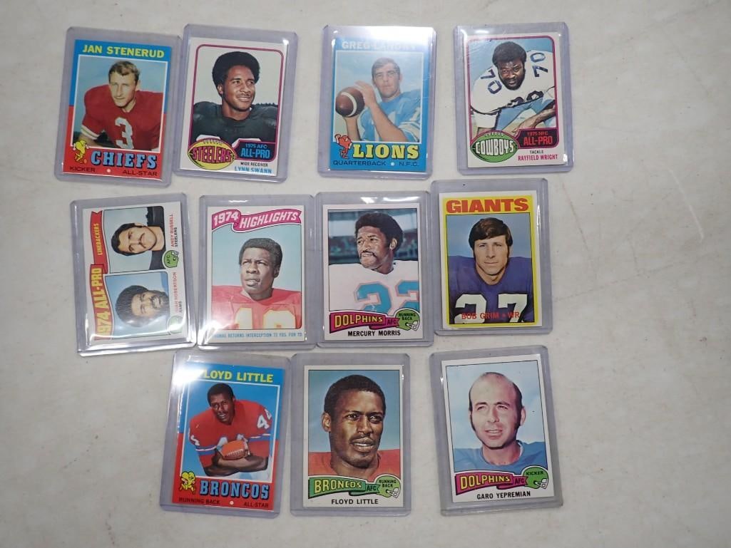 Vintage Football cards incluidng1970's, All Pro, etc.: Vintage Football cards incluidng1970's, All Pro, etc. All pictures are considered part of the description and should be examined carefully by bidders. Live Auctioneers is now offering Live