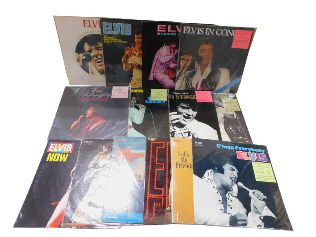 Lot of 14 Elvis Presley Vinyl Records - All in pretty good shape and will all play through (1 of 8)
