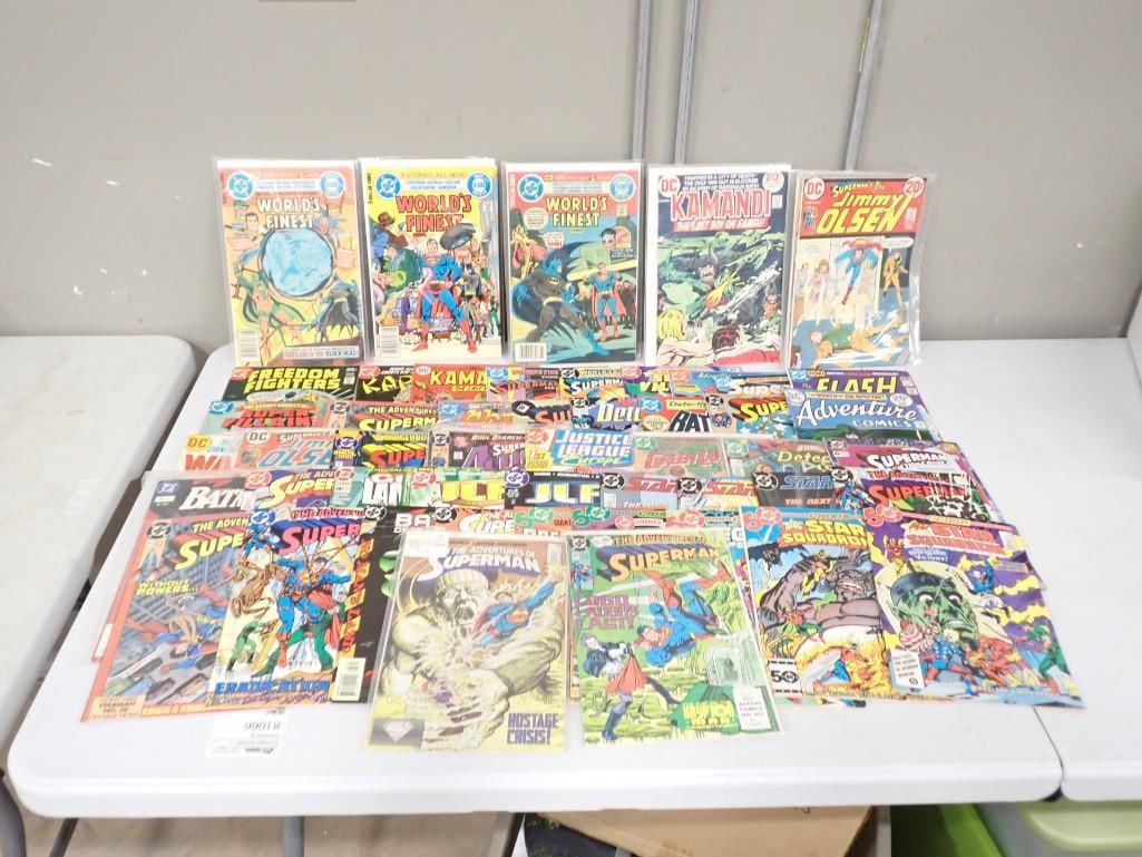Comic Books including World's Finest, Kamandi, Jimmy Olsen, Freedom Fighters, Superman, Bat Man, etc (1 of 8)