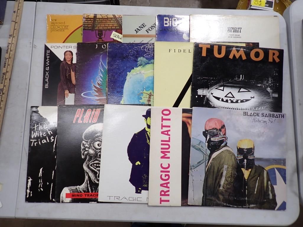 Vinyl Record Lot including Spirit, Black Sabbath, Tumor, Jane Fonda, Pointer Sisters, Plaid, Witch T (1 of 10)