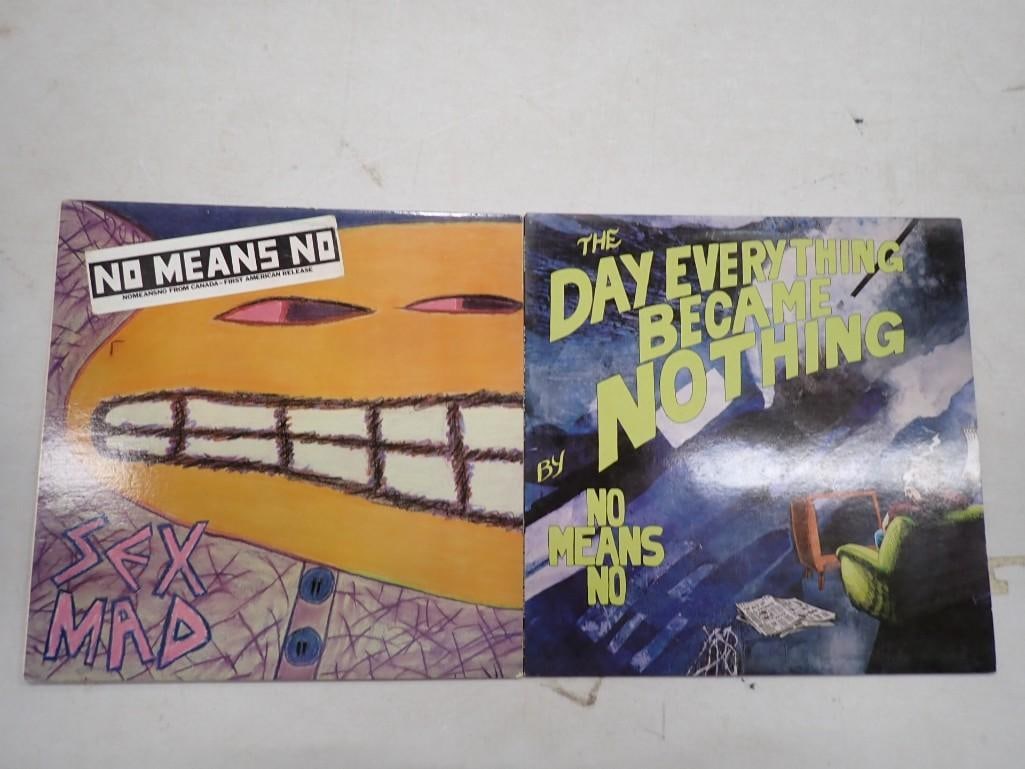 No Means No Vinyl Records including The Day Everything Became Nothing and Sex Mad: No Means No Vinyl Records including The Day Everything Became Nothing and Sex Mad All pictures are considered part of the description and should be examined carefully by bidders. Live Auctioneers is n
