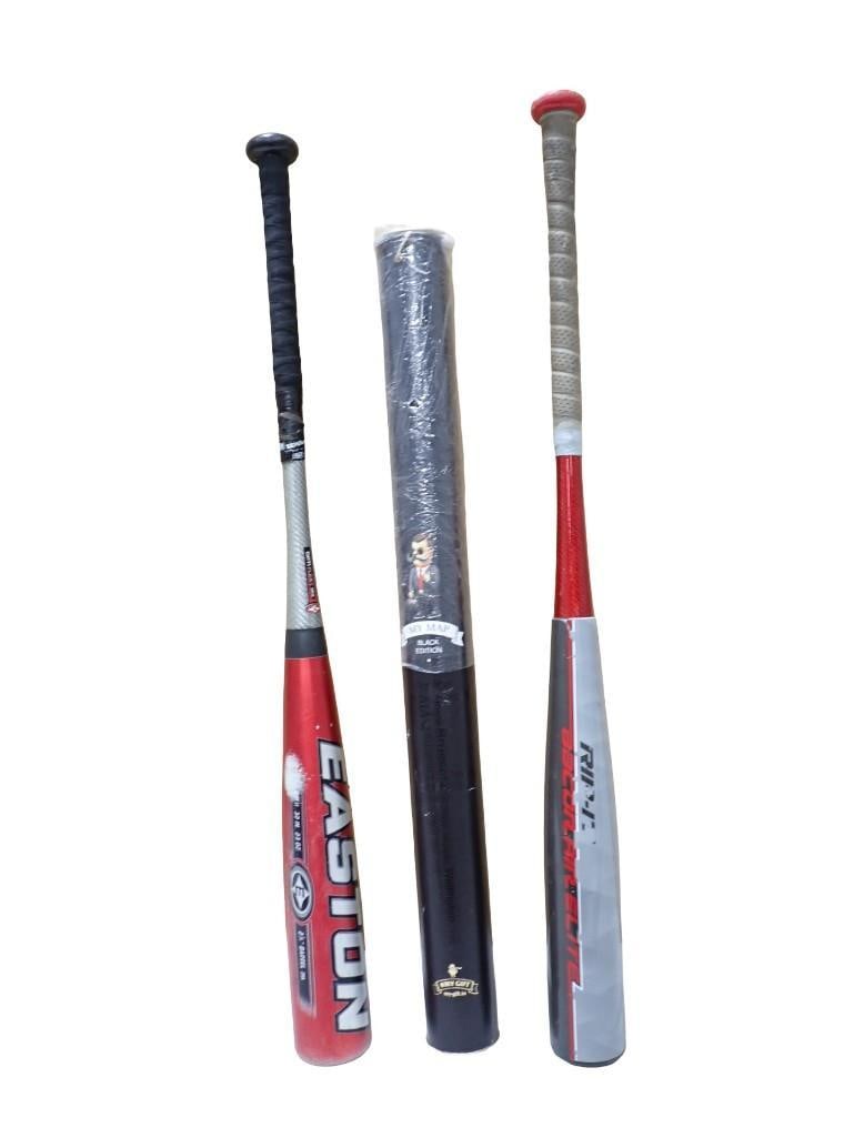 Two Baseball Bats including Easton, plus a roll up travel map (1 of 7)