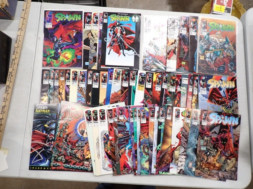 Large Image Todd McFarlane Spawn Collection Key Issues #1,2,9. Runs 1-4,6-39,41-48, Violator &: Large Image Todd McFarlane Spawn Collection Key Issues #1,2,9.(First Appearance Spawn, Clown & Angela) Runs 1-4,6-39,41-48, Violator & Angela Mini Series, Cards and More All pictures ar