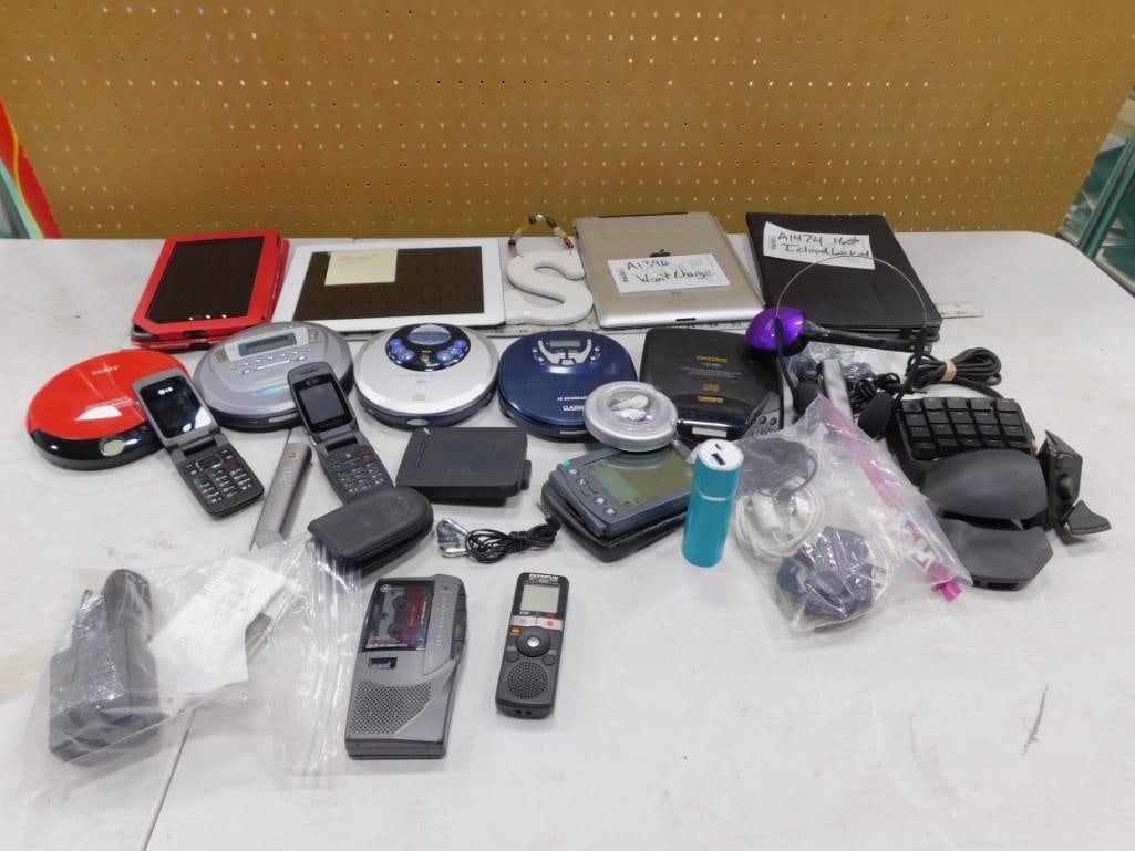 Electronics Lot including CD Players, Flip Phones, Palm, Tape Recorder, Tablets, etc. (1 of 10)