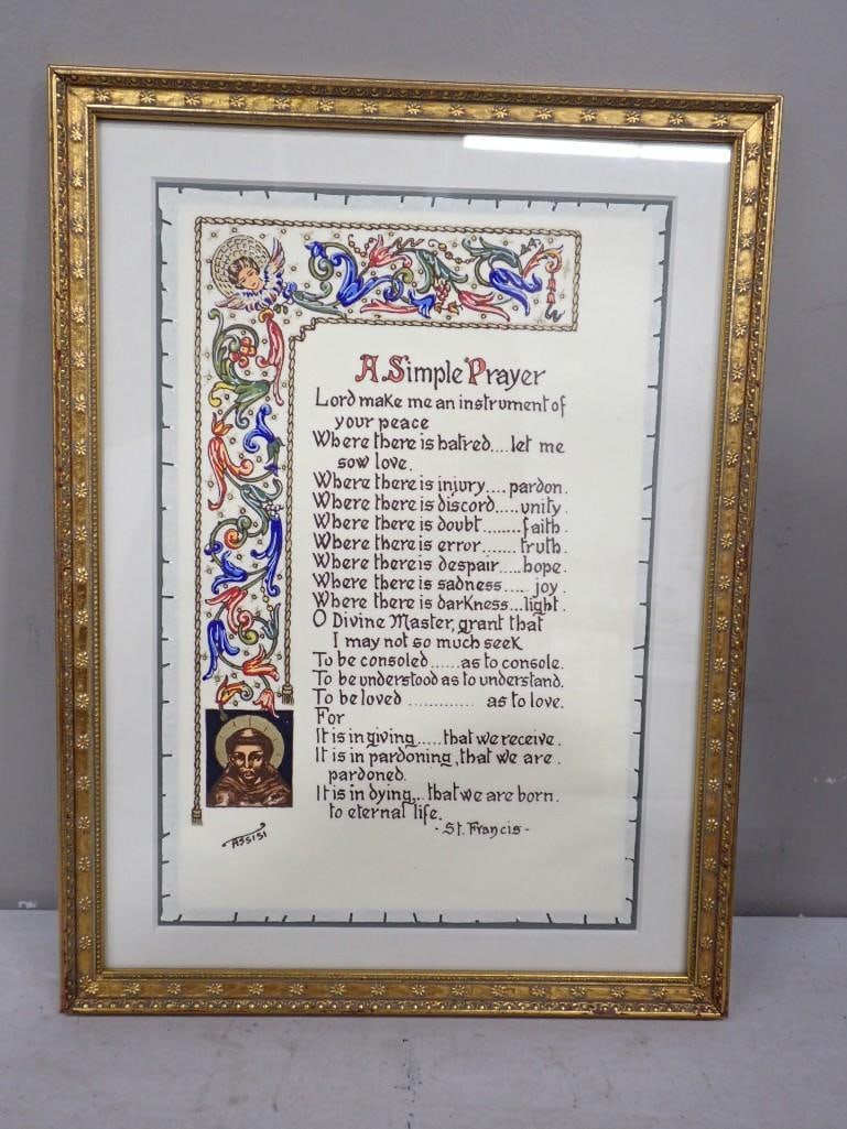 Framed 11x15" St. Francis Prayer Print (1 of 2)
