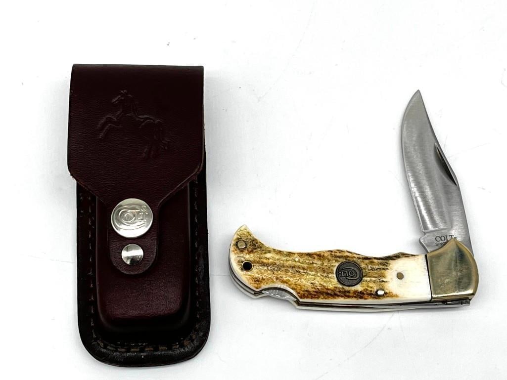 Colt CT0113 Knife Unused condition with Leather Case (1 of 6)