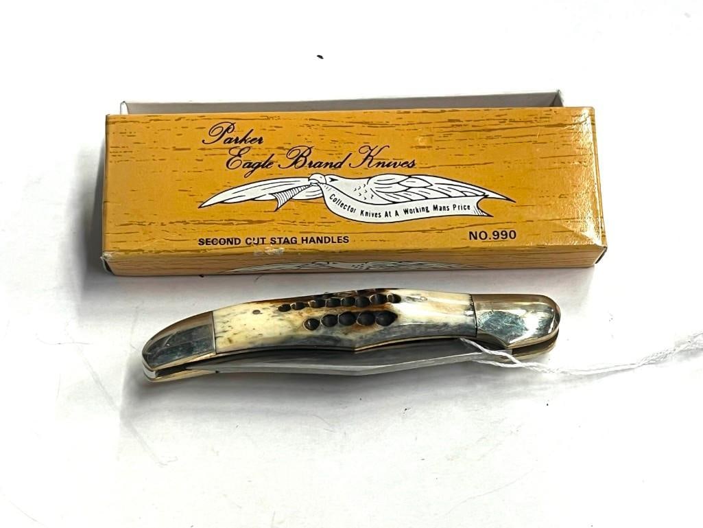 Frost Cutlery 990 2nd Stag Single Blade Knife in Box (1 of 7)