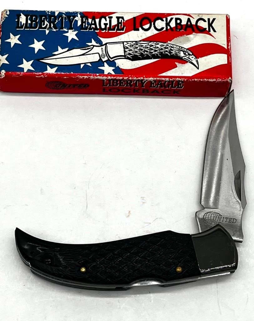 United Livery Eagle Lockback Pocket Knife Uc444-B (1 of 6)