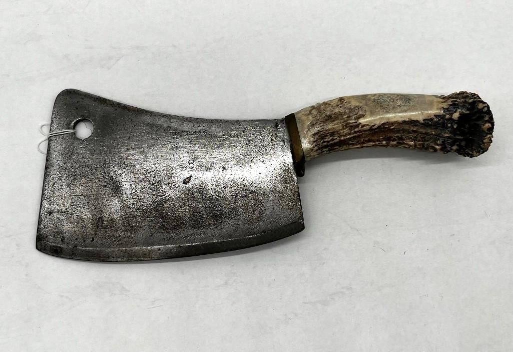Massive Foster Bros Cleaver / Hatchet with Stag Handle #8 (1 of 9)