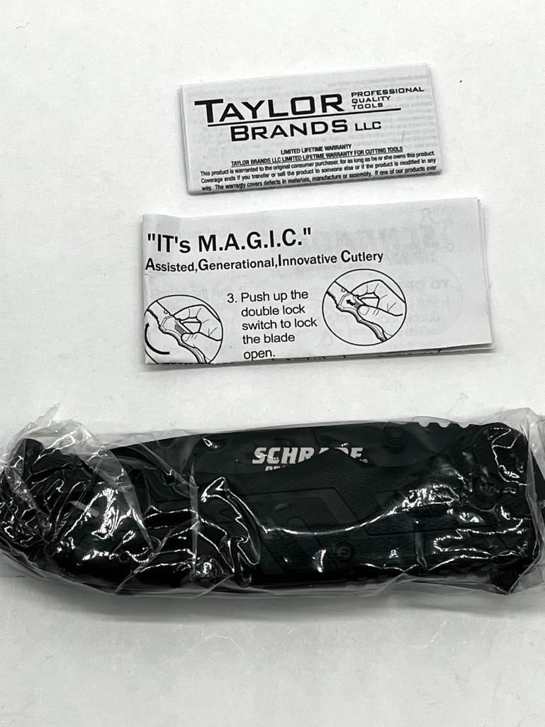 Schrade sch911dbs Professionals 1st Rescue Response Tactical Knife: Schrade sch911dbs professionals 1st rescue response tactical knife - new in box 3.5" blade All pictures are considered part of the description and should be examined carefully by bidders. Live A