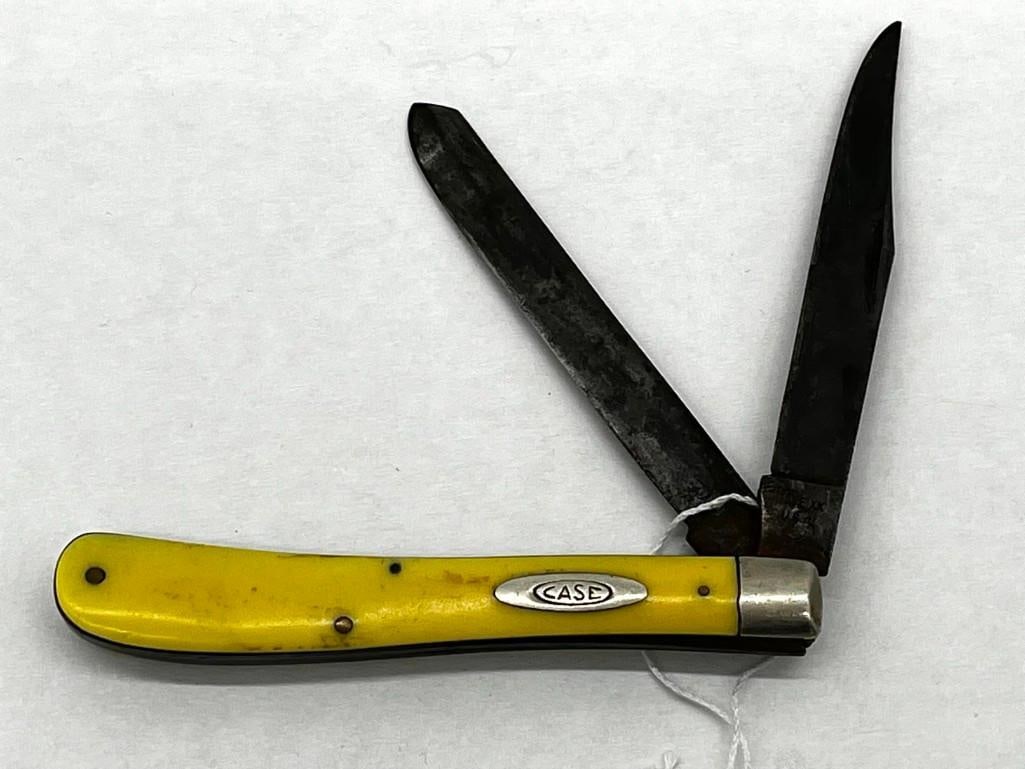 Vintage Case XX 2 Blade Knife: vintage Case XX 2 blade knife - original condition, 3" blade , surface rust All pictures are considered part of the description and should be examined carefully by bidders. Live Auctioneers is n