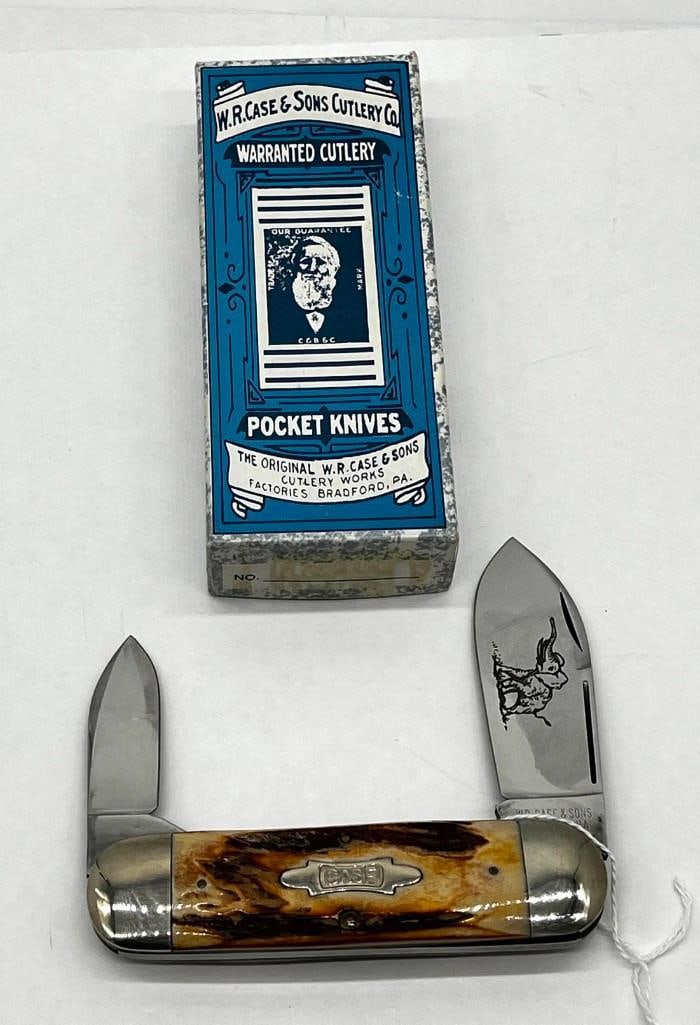 WR Case XX 52050 Stag Elephant Toe 2 Blade Pocket Knife (1 of 8)