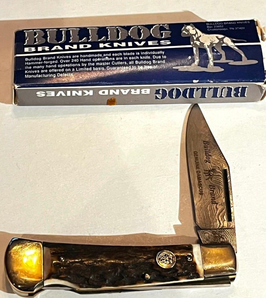 Bulldog Brand Genuine Damascus Pocket Knife Solingen Germany (1 of 9)