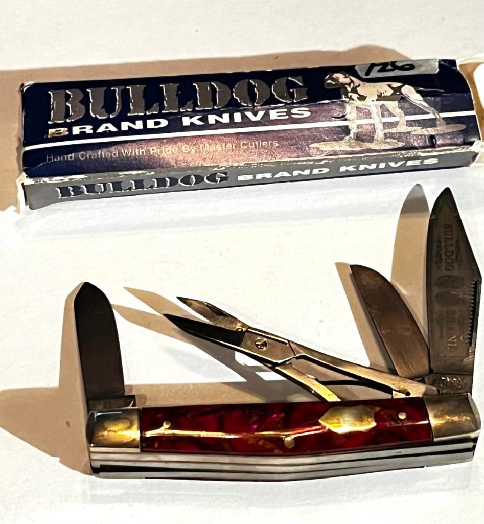 Bulldog Brand Stockman 3 Blade Plus Scissors Pocket Knife Solingen Germany (1 of 6)