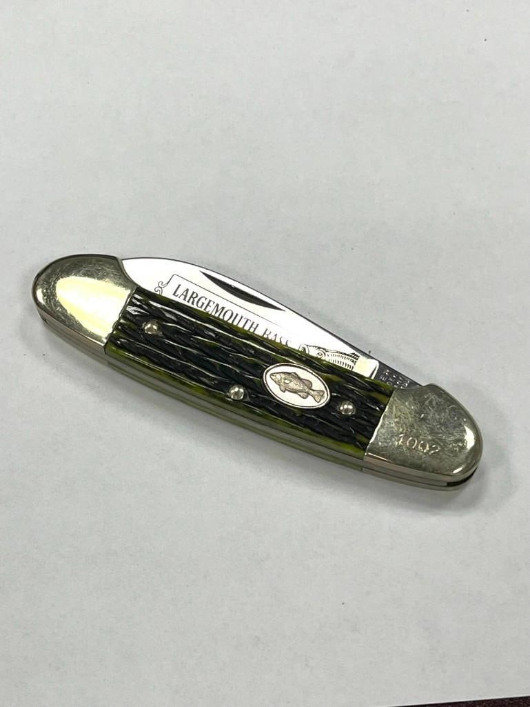 Boker Largemouth Bass 1993 2 Blade Pocket Knife, Green Limited 1 of 3000 Germany (1 of 6)