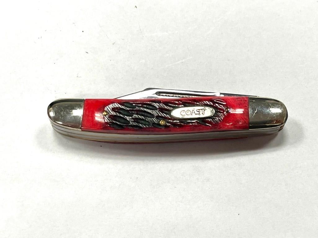 Coast Portland Oregon 3 Blade Pink/Red Pocket Knife (1 of 6)