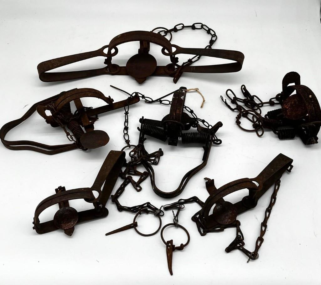 Lot of 6 Vintage Small Game Traps, Newhouse, Oneida & More Blake Lamb #3 and More (1 of 6)