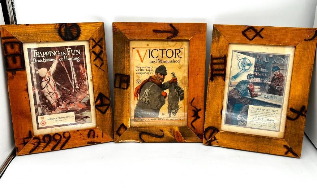 Philip Goodwin Lot Of Antique 3 Victor Trapper Magazines, 10" X 12" (1 of 4)