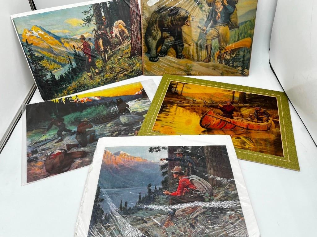 Lot Of 5 Philip Goodwin Vintage Prints, Size Range From 9" X 12" To 12" X 16" (1 of 6)