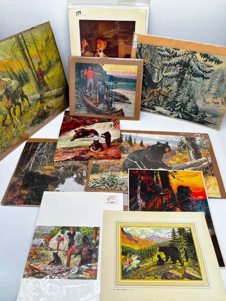 Lot Of 10 Vintage Outdoor / Fishing Hunting Prints - Goodwin, Currier & Ives & More (1 of 7)