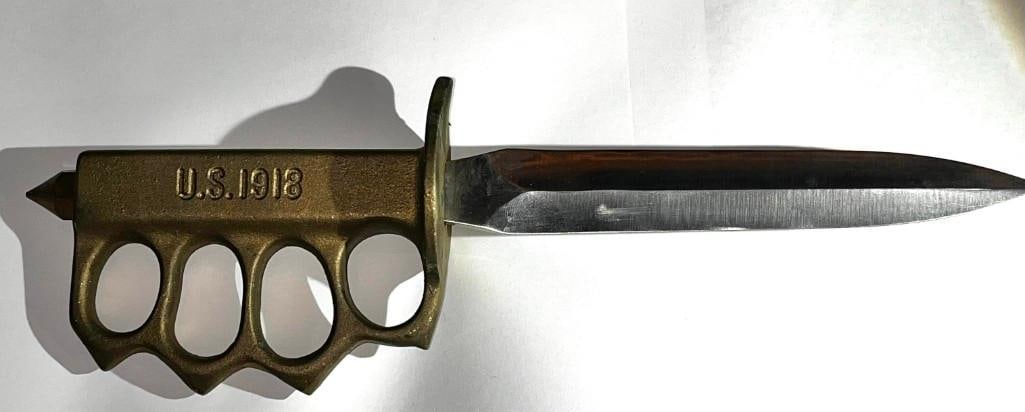 U.S.1918 Brass Fighting Trench Knife Reproduction (1 of 5)