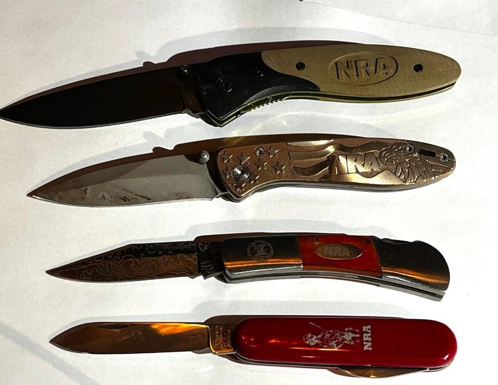 Lot Of 4 Nra Pocket Knives (1 of 4)