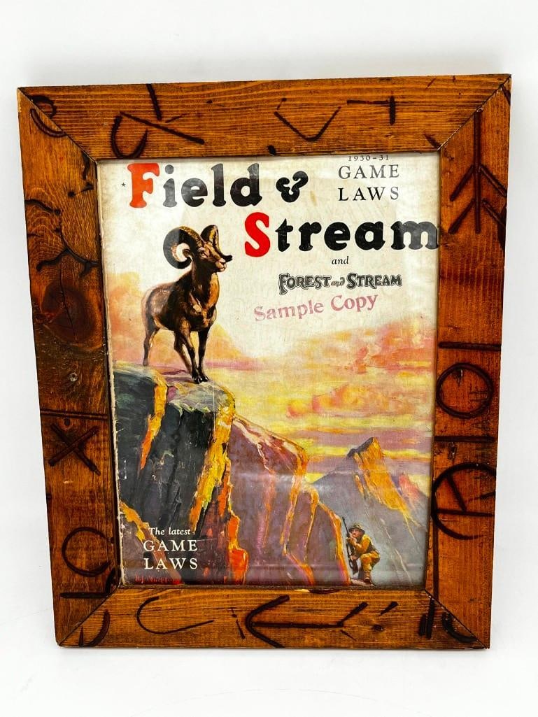 Field & Stream 1930 Magazine, Hunting Ram 11" X 14": Field & Stream 1930 Magazine, Hunting Ram 11" X 14" - - All pictures are considered part of the description and should be examined carefully by bidders. Live Auctioneers is now offering Live Shipping 