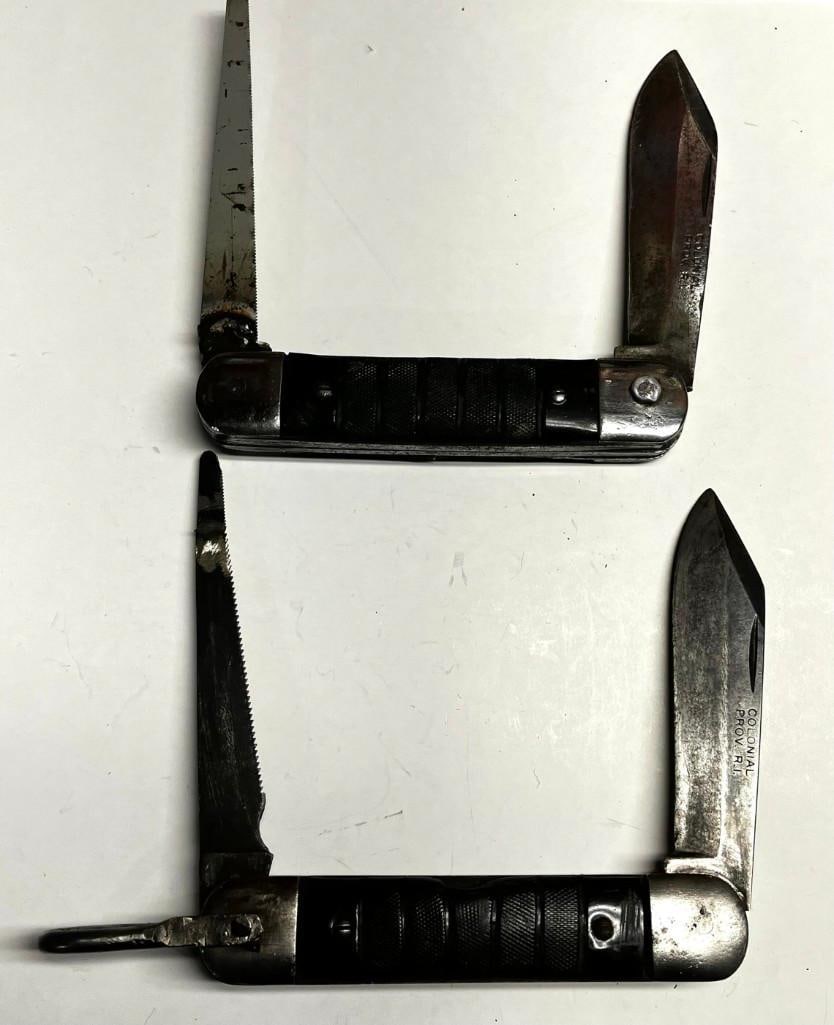 2 Colonial Prov. Pilots Survival Knife For Parts Or Repair (1 of 9)