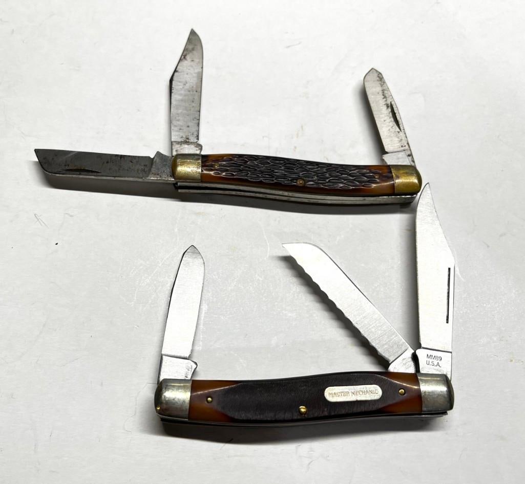Schrade 881 And Master Mechanic Mm89 Vintage Folding Pocket Knives (1 of 7)