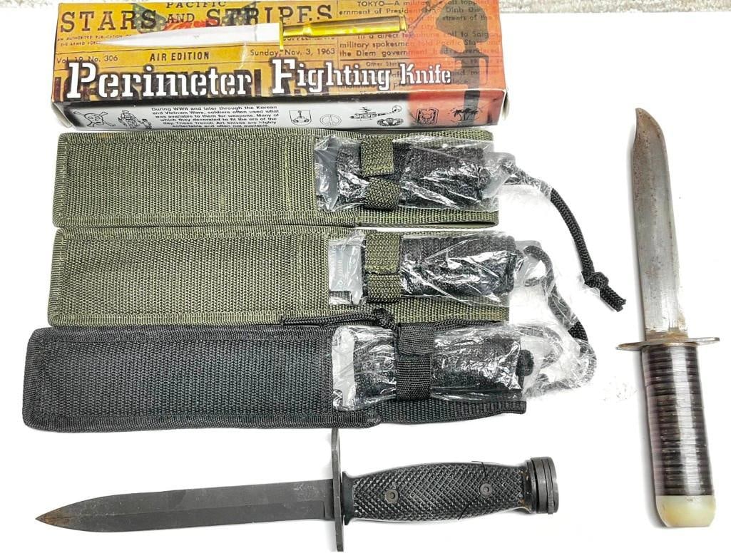 Lot Of 6 Fighting Knives Fury , Military And More (1 of 13)