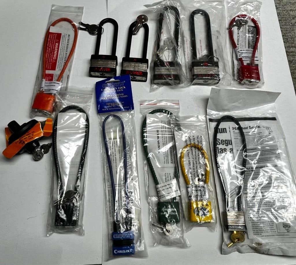 Lot Of 12 New Gun Locks, Ruger, Remington , Unex And More (1 of 4)