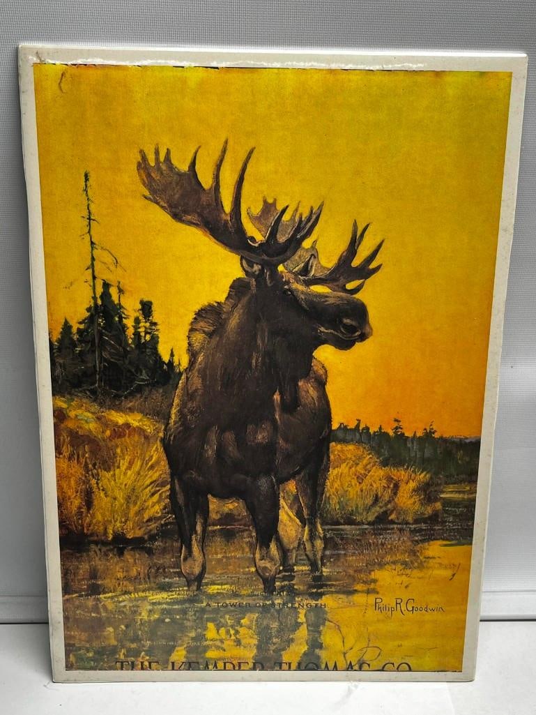 Vintage Philip Goodwin "A Tower Of Strength" Print: Vintage Philip Goodwin "A Tower Of Strength" Print - Preserved Under Cellophane 14" X 20" - All pictures are considered part of the description and should be examined carefully by bidders. Live Auctio