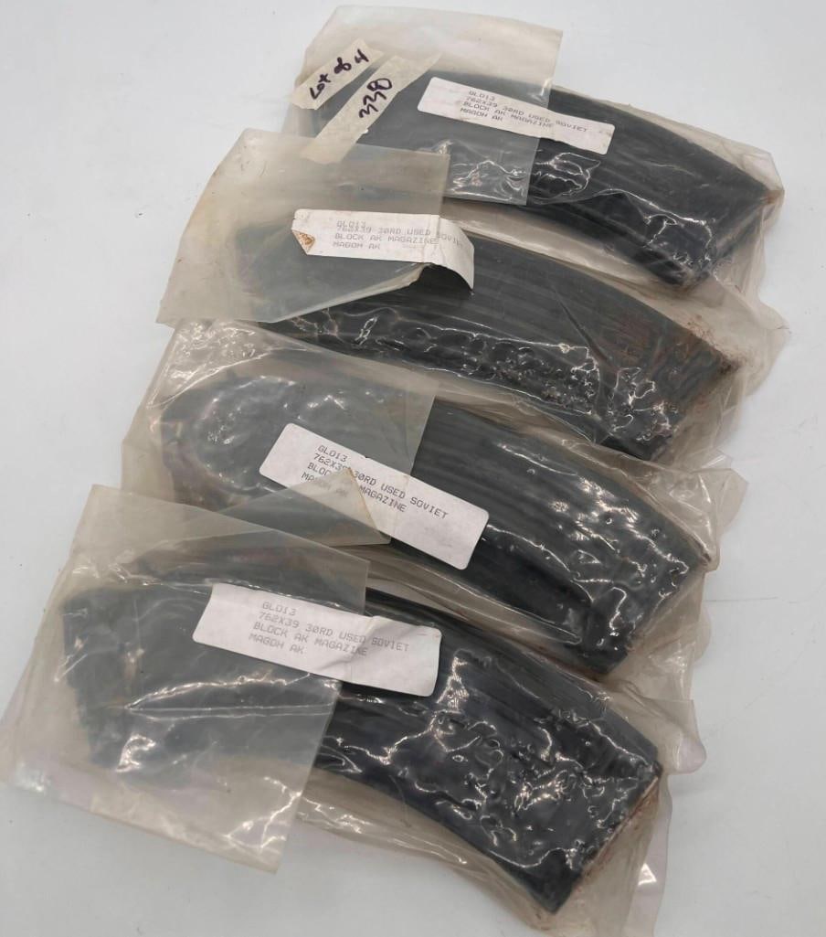 Lot Of 4 - 762x39 30rd Used Soviet Block Ak Gun Magazine (1 of 3)