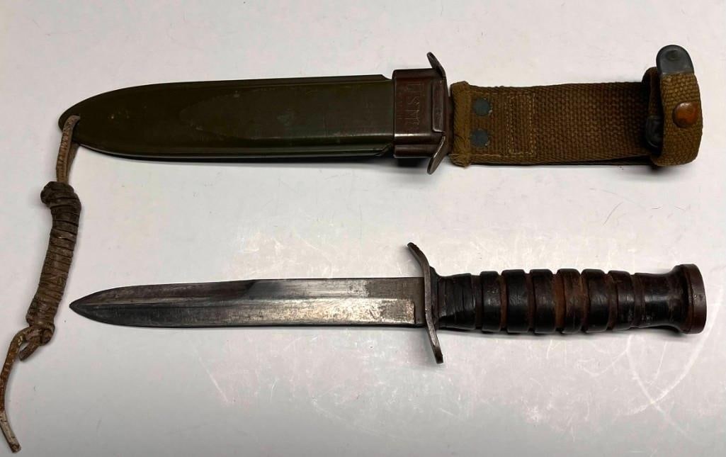 Wwii Us M3 Case Trench Knife W/ Usm8 B.M. Scabbard (1 of 11)