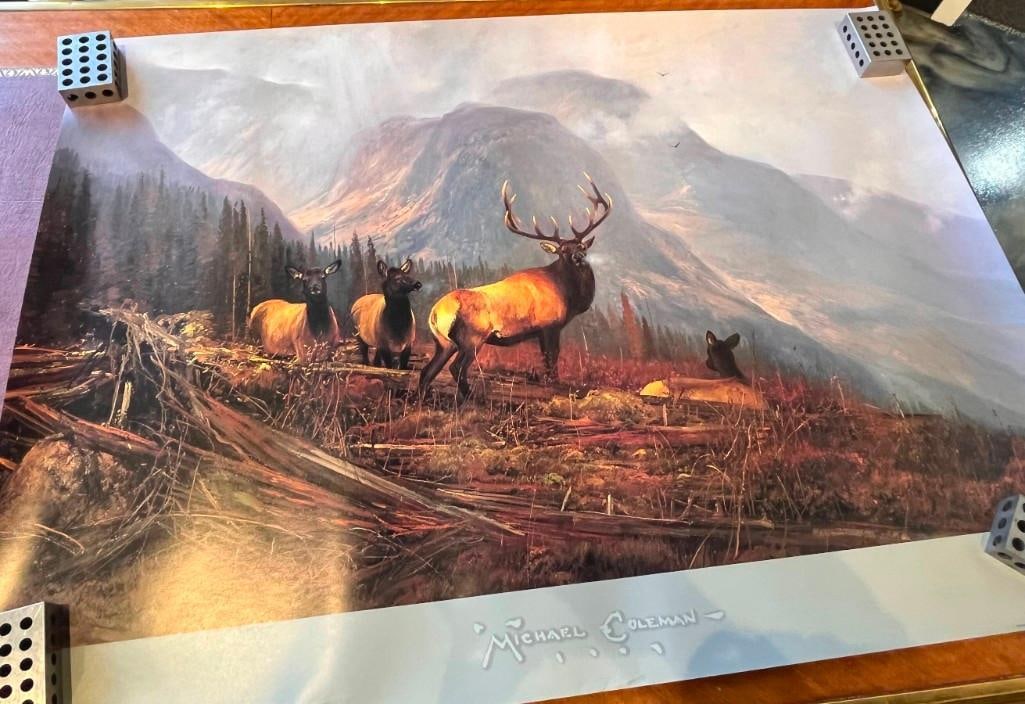 Lot Of 5 Michael Coleman Prints / Posters Nos, Catch Of The Day, Unitvited Guests (1 of 9)