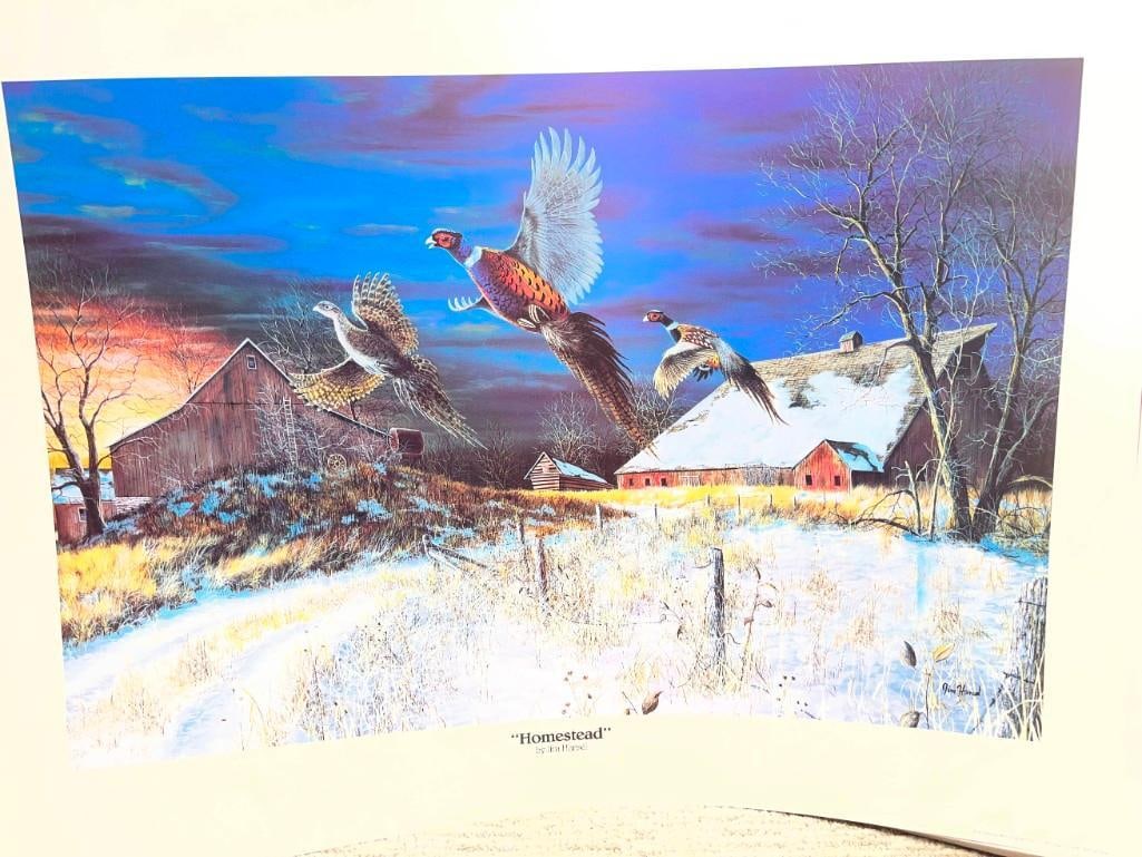 Lot Of 8 Jim Hansel Wildlife, Cabin, Lake, Outdoor Prints: Lot Of 8 Jim Hansel Wildlife, Cabin, Lake, Outdoor Prints.Sizes 19" X 29", Mostly Signed & Numbered All pictures are considered part of the description and should be examined carefully by