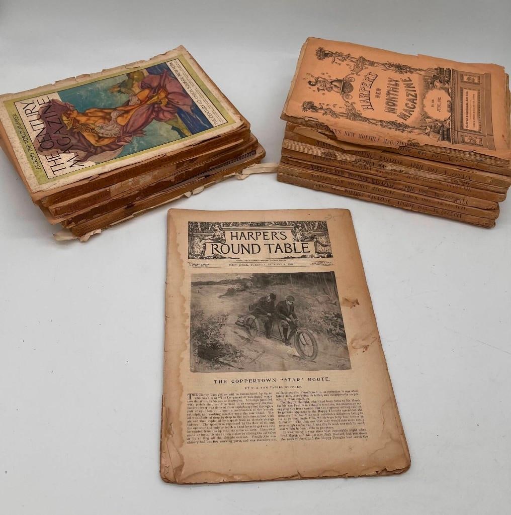 Lot Of 12 Antique Ephemera Magazines, Harper's Monthly, Century Illustrated (1 of 13)