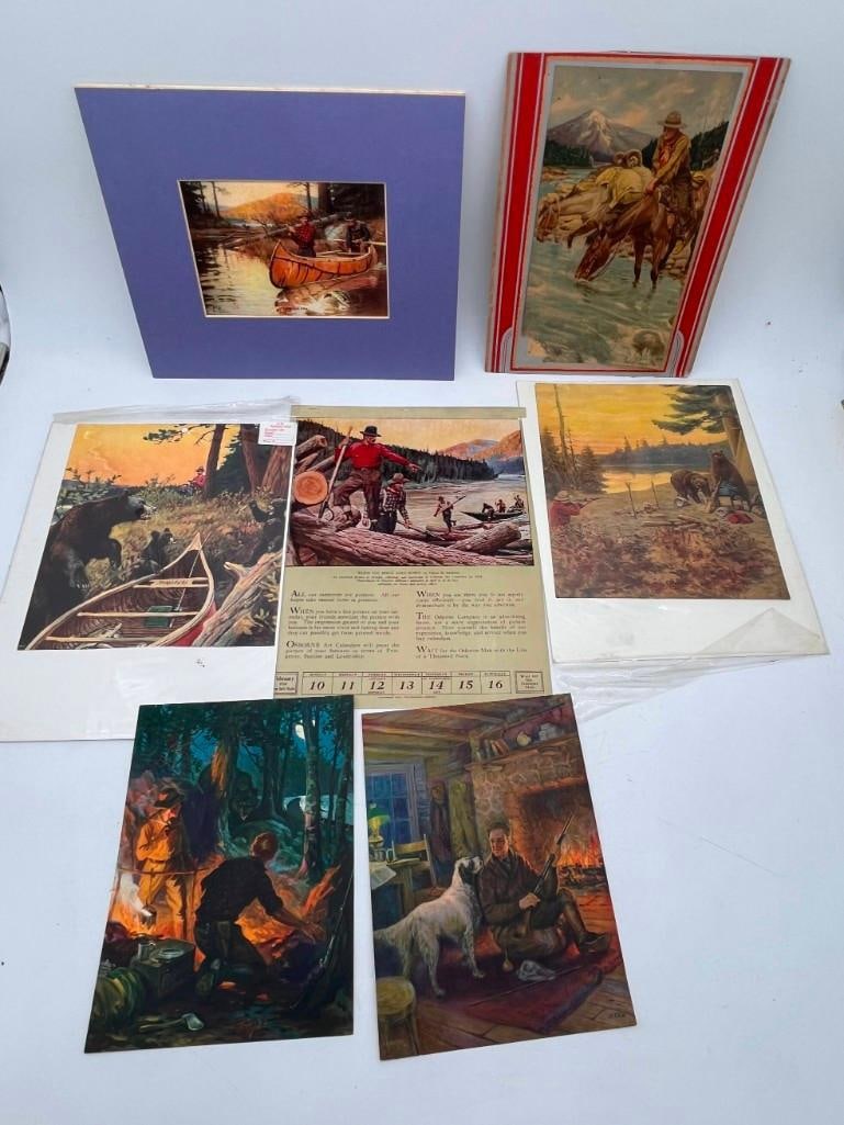 Lot Of 7 Vintage Philip Goodwin Original Prints And More (1 of 9)