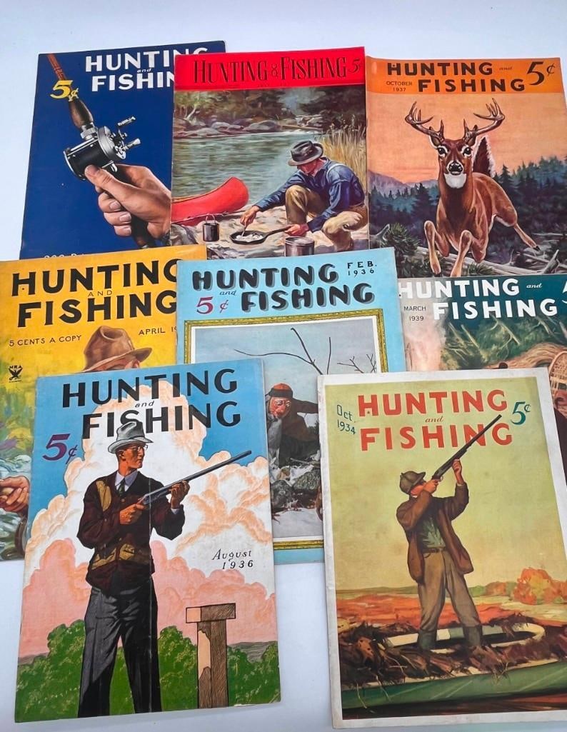 Lot Of 8 Vintage Hunting And Fishing 1930'S Magazine (1 of 11)
