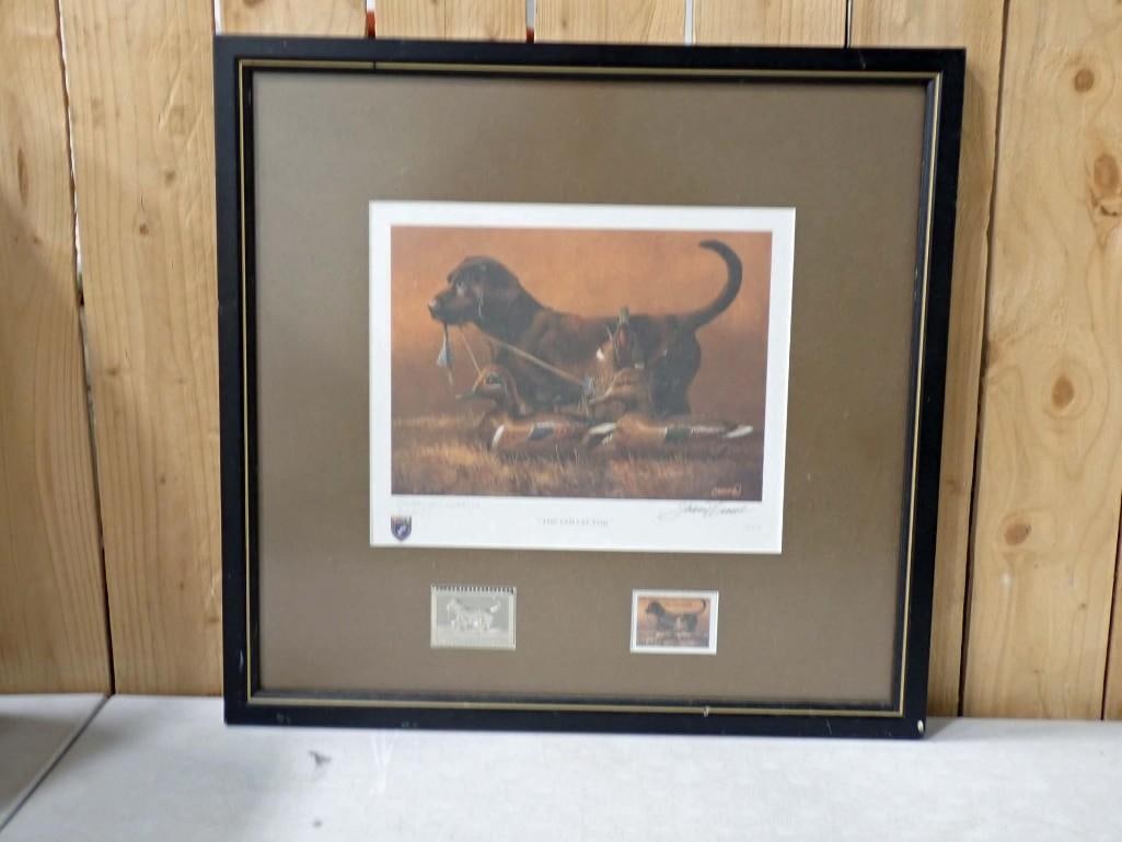 Phillip Crowe "The Collector" Illinois 1995 Duck Stamp Print Governor's Edition Pencil Signed an (1 of 4)