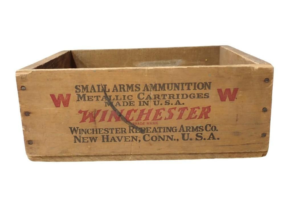 Vintage Winchester Ammunition Crate Wood Ammo Box (1 of 6)