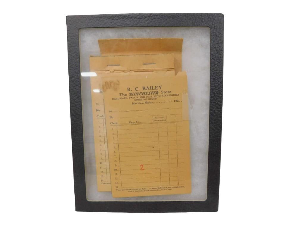 vintage R.C. Bailey The Winchester Store Receipt Book Machias, Maine: vintage R.C. Bailey The Winchester Store Receipt Book Machias, Maine All pictures are considered part of the description and should be examined carefully by bidders. Live Auctioneers is now