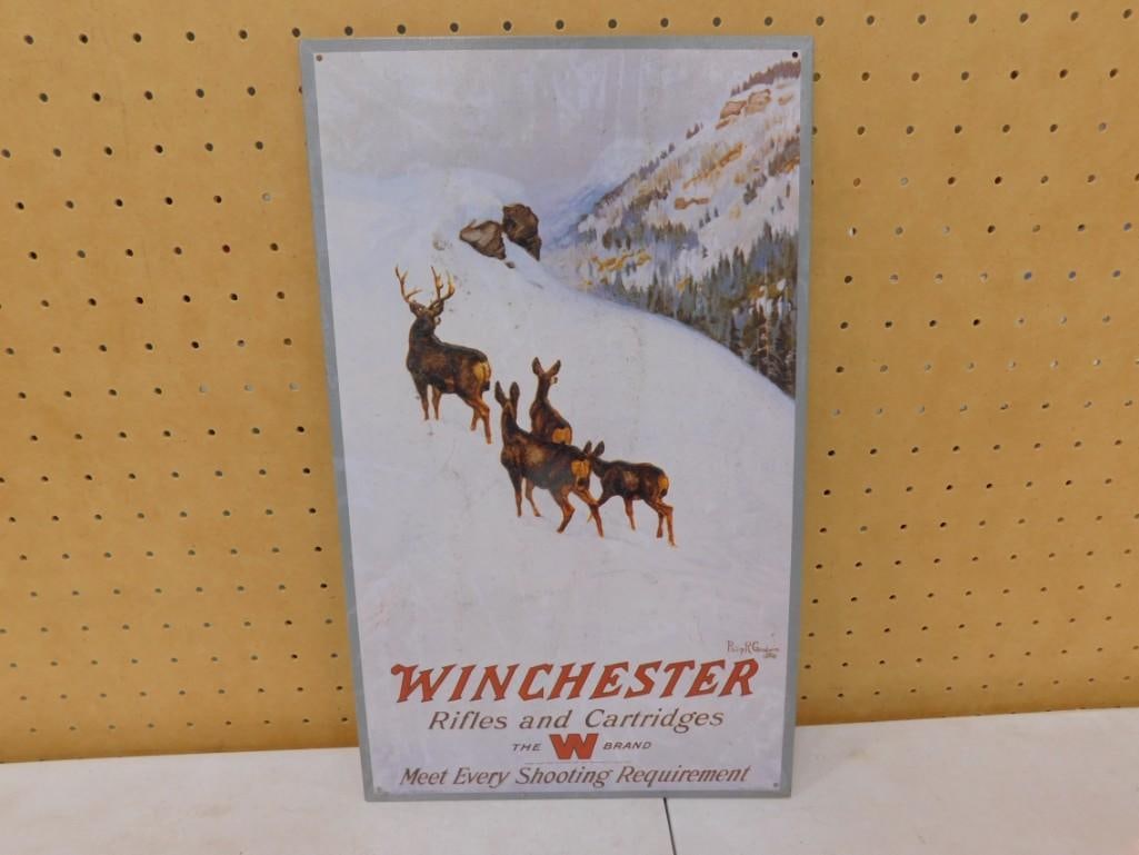 Winchester Rifles and Cartridges Metal Sign (1 of 3)