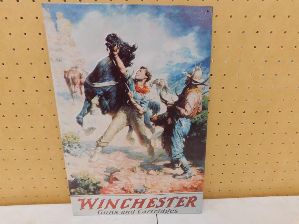 Winchester Guns and Cartridges Metal Sign (1 of 3)